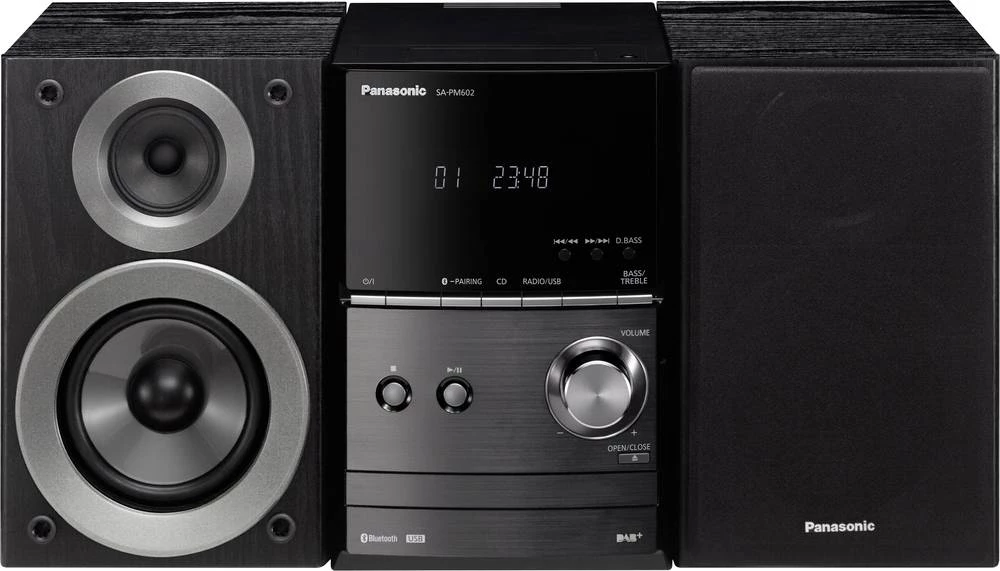 Stereo uređaj Panasonic SC-PM602EG-K Bluetooth®, DAB+, CD, UKW, USB, 2 x 20 W crne boje slika