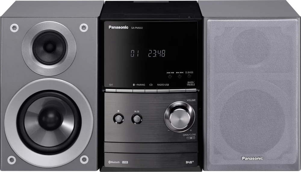 Stereo uređaj Panasonic SC-PM602EG-S Bluetooth®, DAB+, CD, UKW, USB, 2 x 20 W srebrne bojee boje slika
