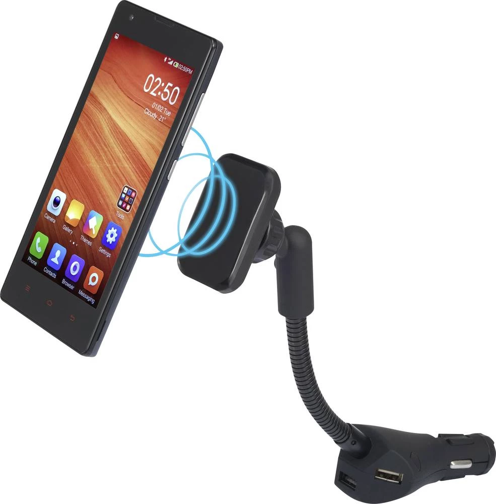 Automobilski držač pametnih telefona Renkforce magnetna montaža (maks.) 8 inča slika