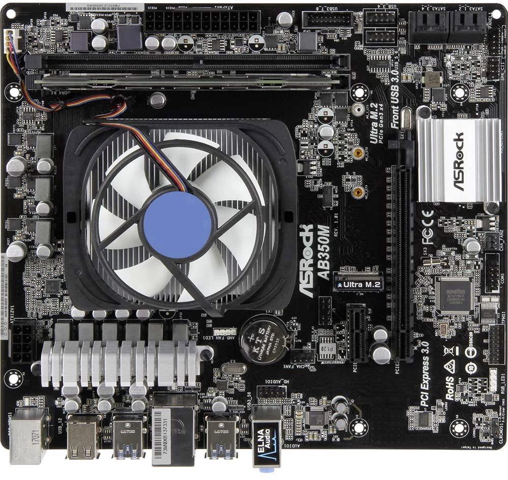 PC Tuning-Kit (Media) AMD Ryzen 3 1200 (4 x 3.1 GHz) 8 GB Micro-ATX slika