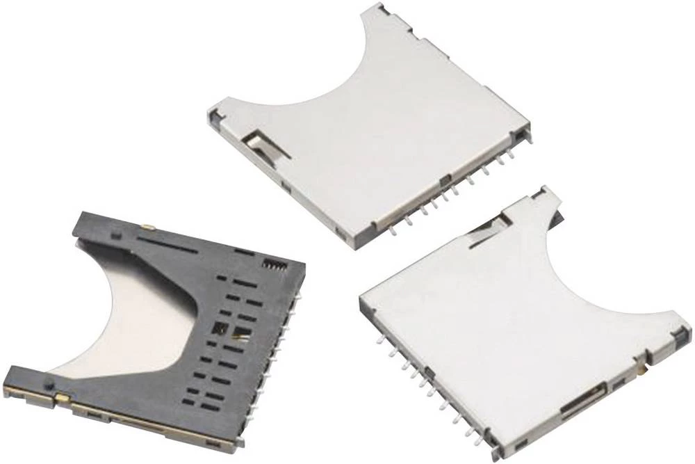 WR-CRD SD utor za karticu Push & Push, čitač kartica, 9 pinova, broj polova: 9, Würth Elektronik sadržaj: 1 kom slika