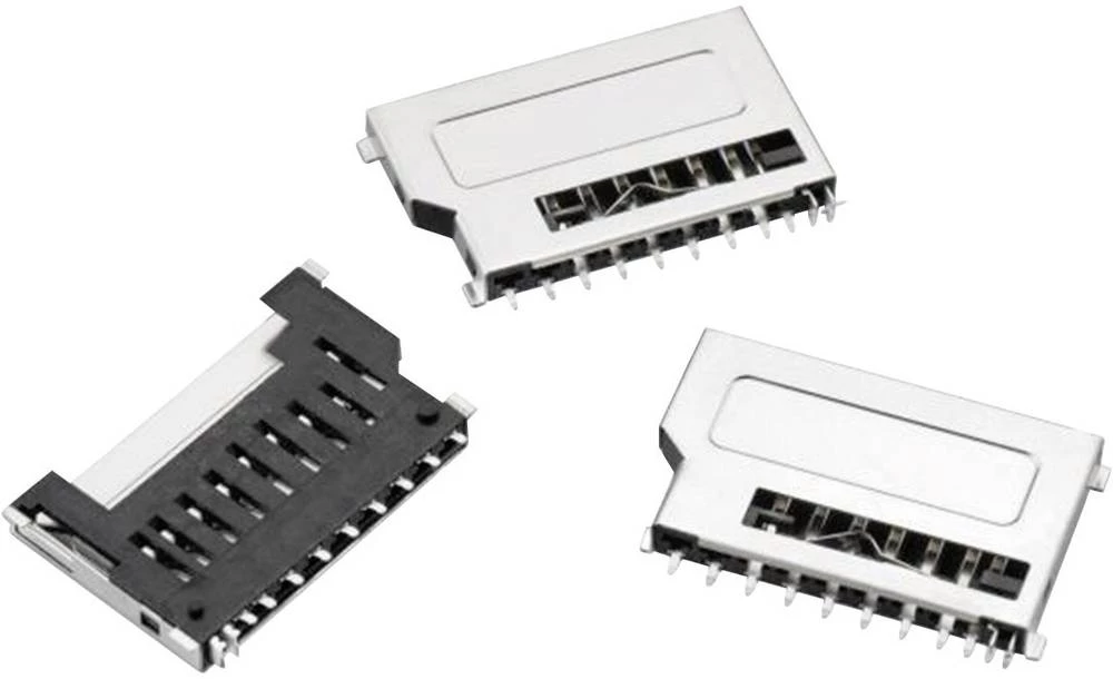WR-CRD SD utor za karticu Push & Pull, kratka verzija, čitač kartica, 9 pinova, broj polova: 9, Würth Elektronik sadržaj: 1 kom slika