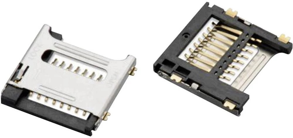 WR-CRD Micro SD utor za karticu sa poklopcem, 8 pinova, broj polova: 8, Würth Elektronik sadržaj: 1 kom slika