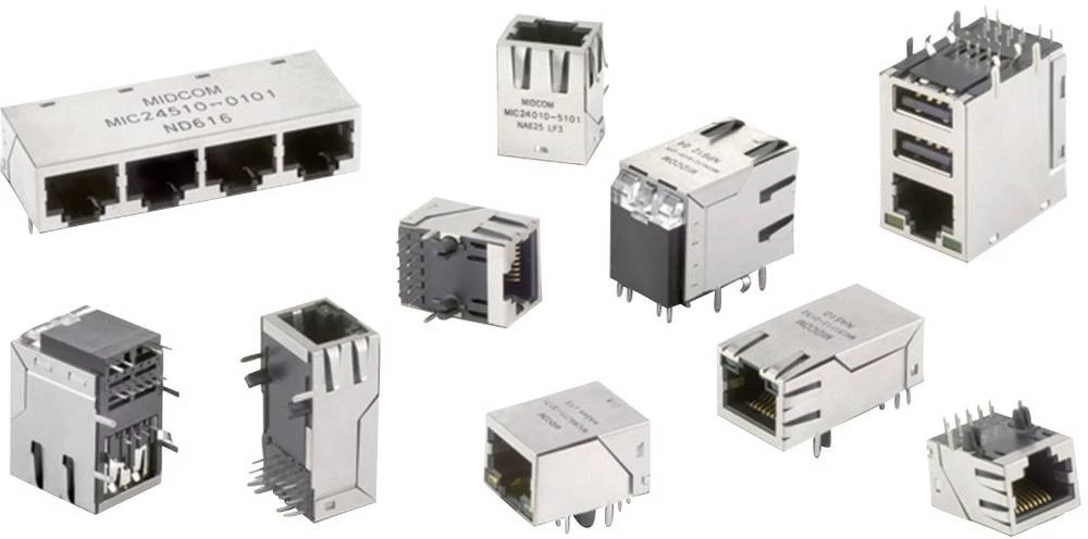 RJ45-ugradbena utičnica, vertikalna ugradnja, polovi:: 8 WE-RJ45 LAN Vernickelt, Metall, Würth Elektronik 7498010210A 1 kom slika