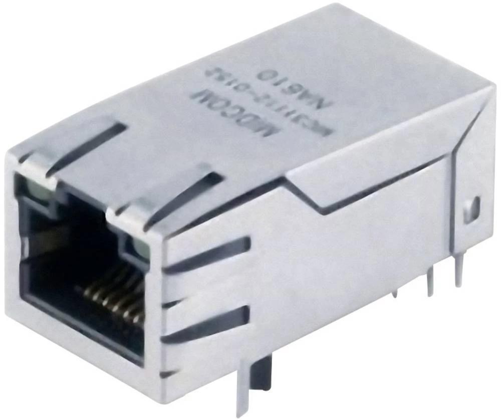 RJ45-ugradbena utičnica, horizontalna ugradnja, polovi:: 8 WE-RJ45 LAN Vernickelt, Metall, Würth Elektronik 7499611421 1 kom slika