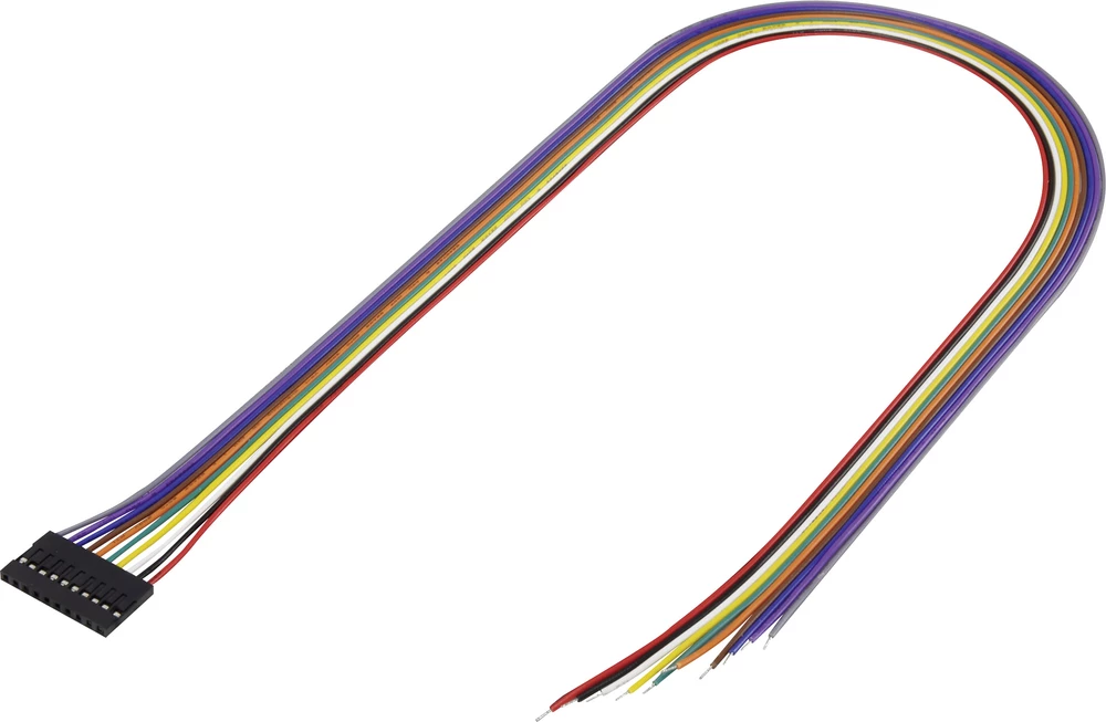 Konfekcionirana pramenka, ukupan broj polova: 10 TRU Components 1244006 mjere rastera: 2.54 mm 1 kom. slika