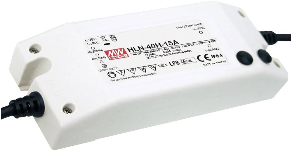 LED poganjač, konstantna struja Mean Well HLN-40H-42A 40 W (maks.) 960 A 25.2 - 42 V/DC mogućnost prigušivanja slika