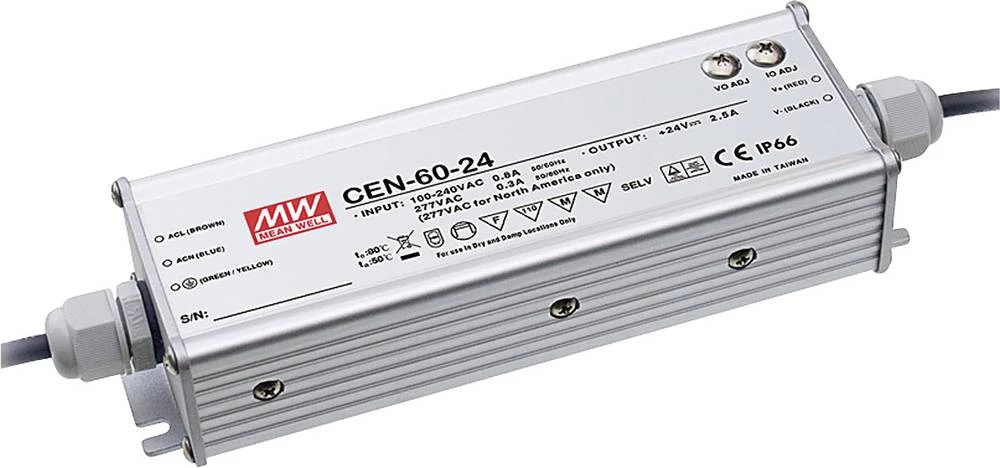 LED poganjač, LED Trafo, konstantni napon, konstantna struja Mean Well CEN-60-36 61 W (maks.) 0 - 1.7 A 27 - 36 V/DC PFC-krug, z slika