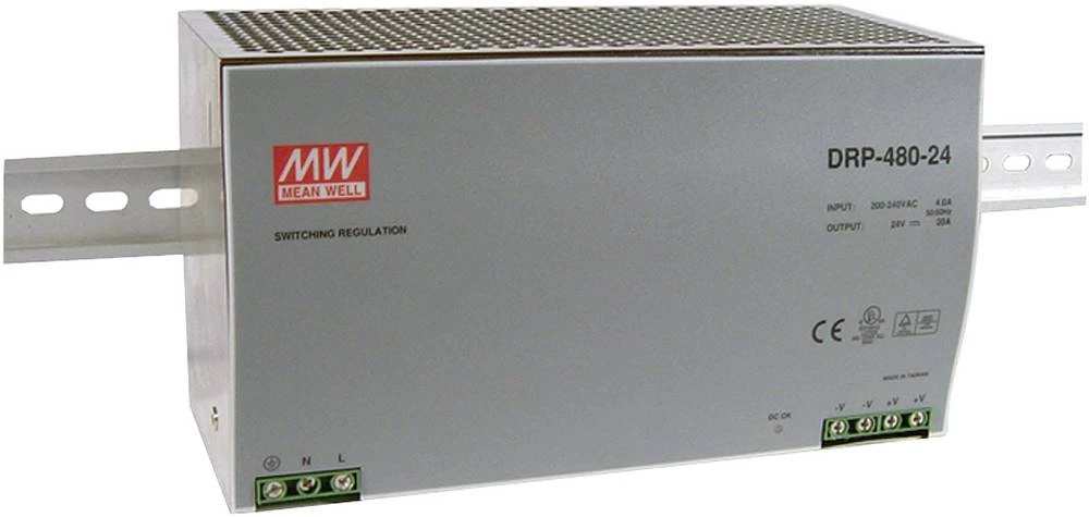 Napajač za profilne šine (DIN-letva) Mean Well DRP-480-24 24 V/DC 20 A 480 W 1 x slika