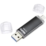 USB dodatna memorija za pametni telefon/tablet Laeta Twin Hama FlashPen 128 GB crna USB 3.0, Micro USB 2.0