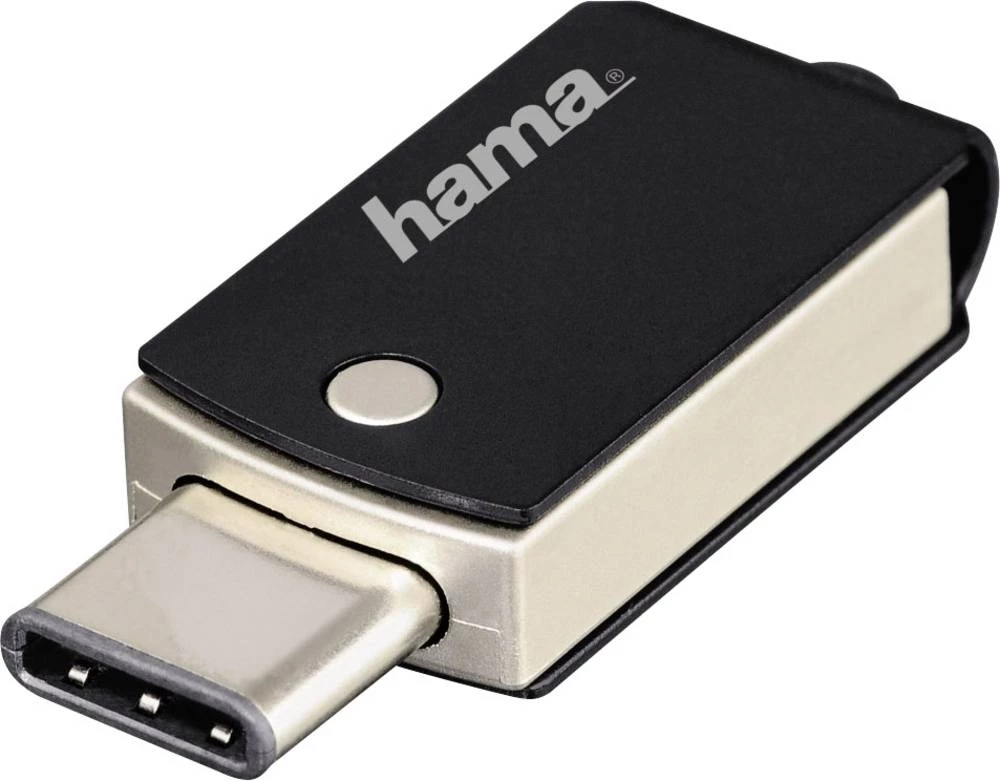 USB dodatna memorija za pametni telefon/tablet C-Turn 00114976 Hama 32 GB USB 3.0, USB-Câ„? crna/srebrna slika