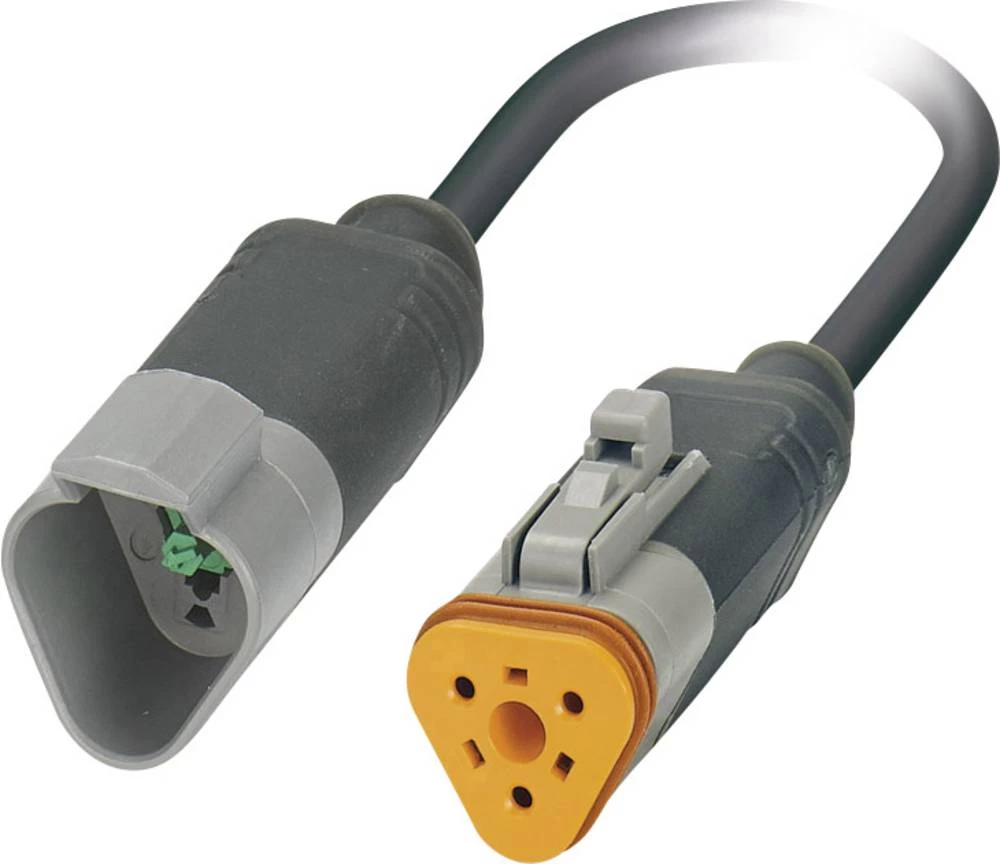 Senzorski/aktorski kabel, utikač gerade DT04-3P, ravna utičnica DT06-3S broj polova: 3 SAC-3P-DTMS/ 0,6-PUR/DTFS Phoenix Contact slika