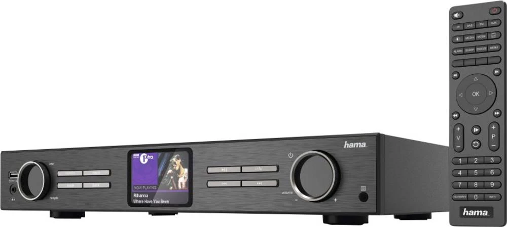 Internetski radio DIT2000 Hama HiFi-Tuner crna DAB+, Internetski radio, WLAN slika