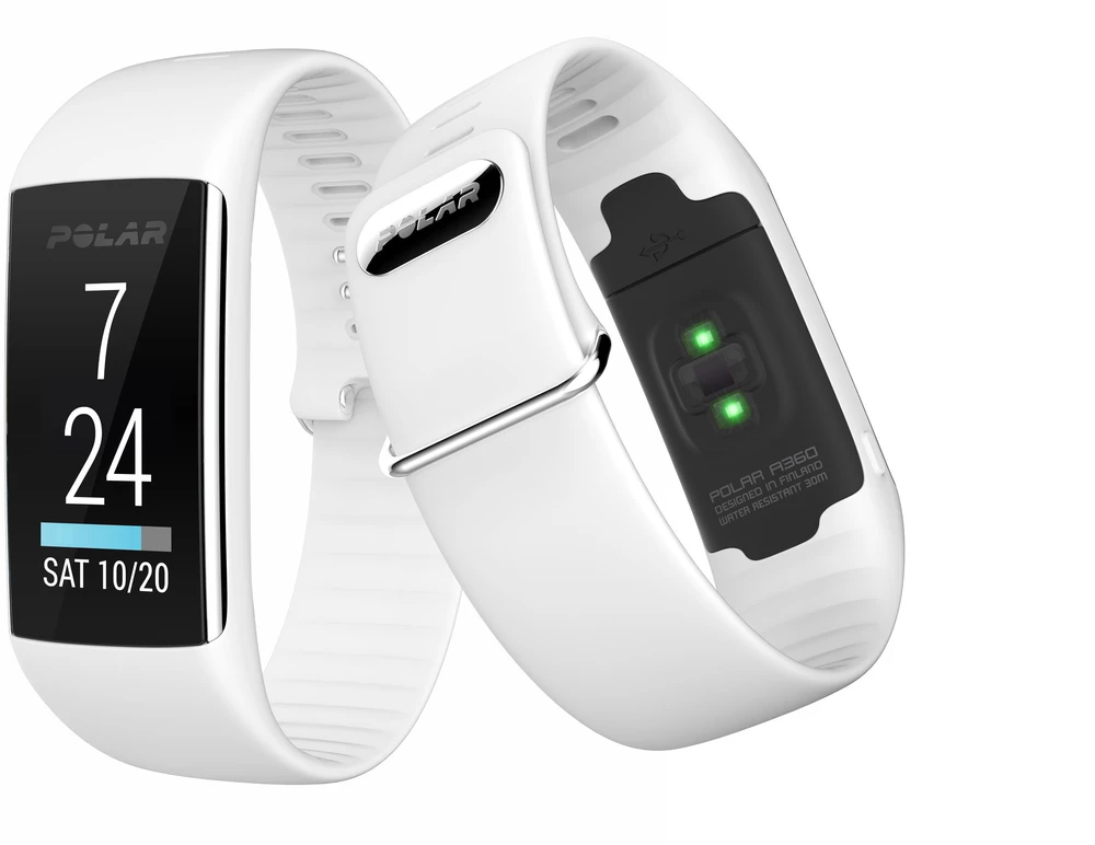 Uređaj za praćenje aktivnosti s funkcijom mjerenja pulsa A360 Polar bijela slika