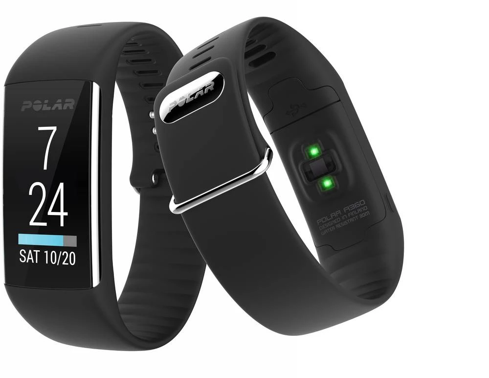 Uređaj za praćenje aktivnosti s funkcijom mjerenja pulsa A360 Polar crna slika