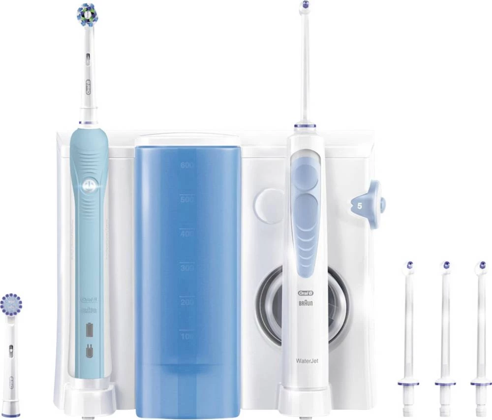 Električna četkica za zube Pro 700 i tuš za usta Center 700 Waterjet Oral-B rotirajuća/oscilirajuća/pulsirajuća bijela, svijetlo slika