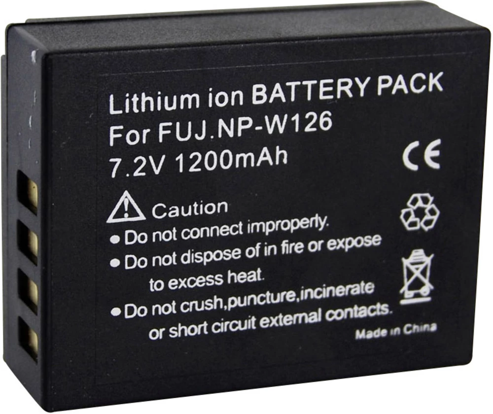 Baterija za kameru Conrad energy zamjenjuje originalnu bateriju NP-W126 7.4 V 1200 mAh slika