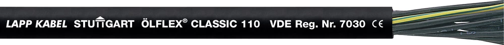 Upravljački kabel ÖLFLEX® CLASSIC 110 BK 5 G 1 mm crne boje LappKabel 1119246/500 500 m slika