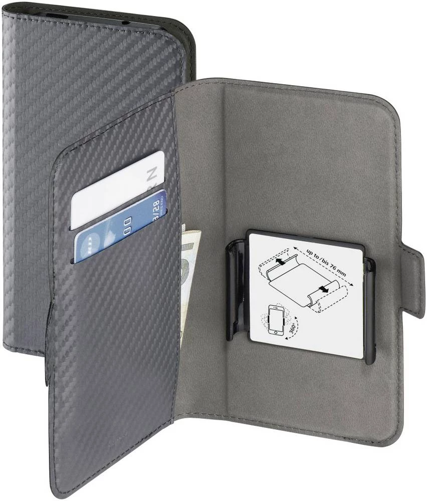Etui za pametni telefon "Smart Move" Hama Carbon L odgovara do 11,4 cm (4,5), univerzalna siva slika