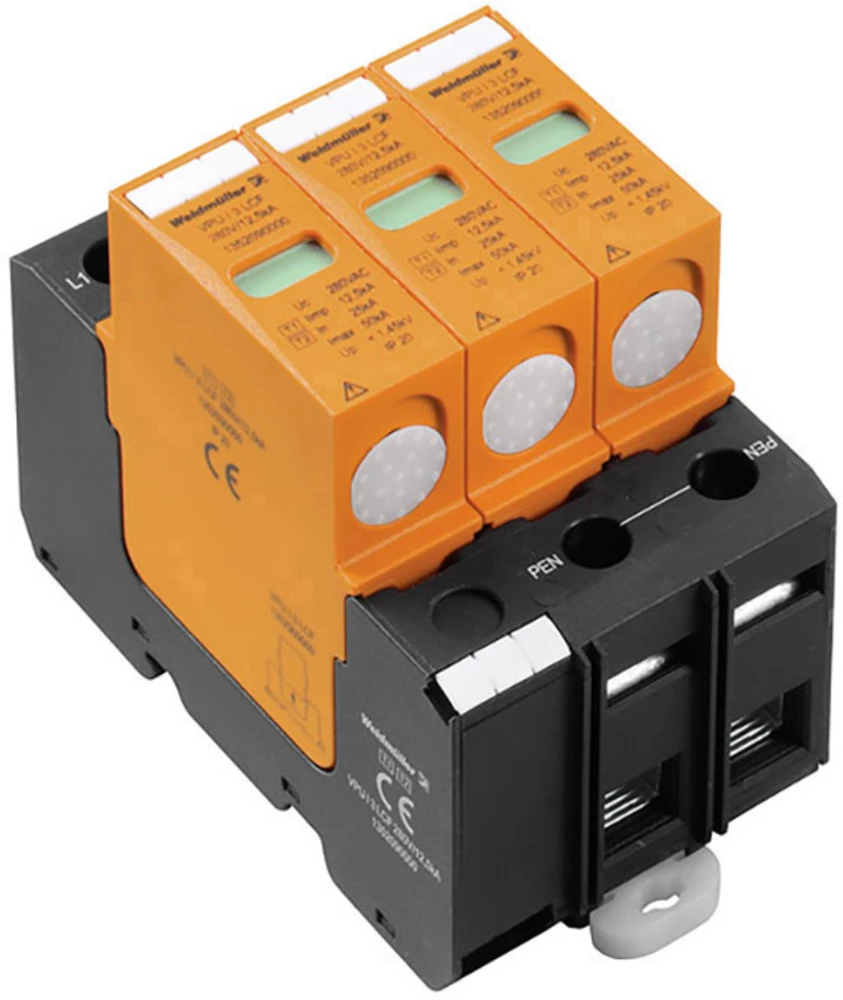 Zaštita od prenapona za razvodni ormar VPU II 3W WYE 277V 2025530000 Weidmüller 20 kA slika