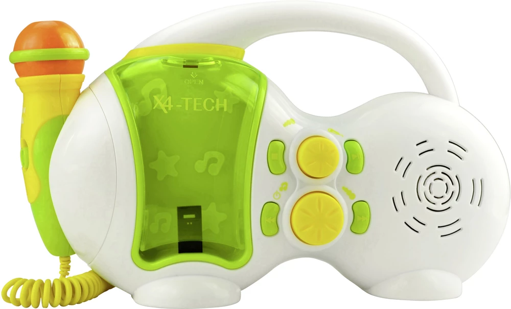Dječji uređaj za karaoke Bobby Joey 701543 X4 Tech USB uklj. mikrofon bijela, zelena slika