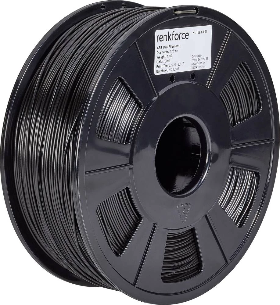 Filament Renkforce ABS 1.75 mm crne boje 1 kg slika