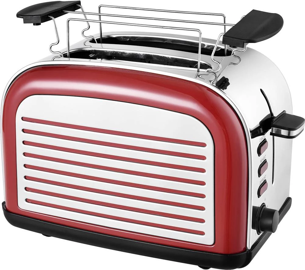 Toster TKG TO 2500 R TKG Team Kalorik s nastavkom za pecivo crvena slika