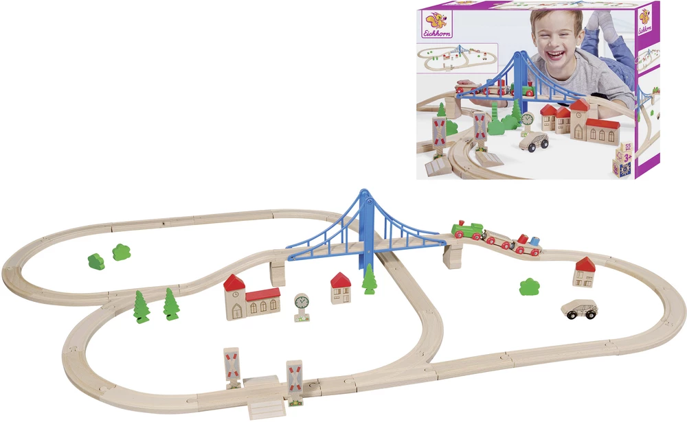 Željeznica s mostom 100001264 Eichhorn drvena željeznica slika