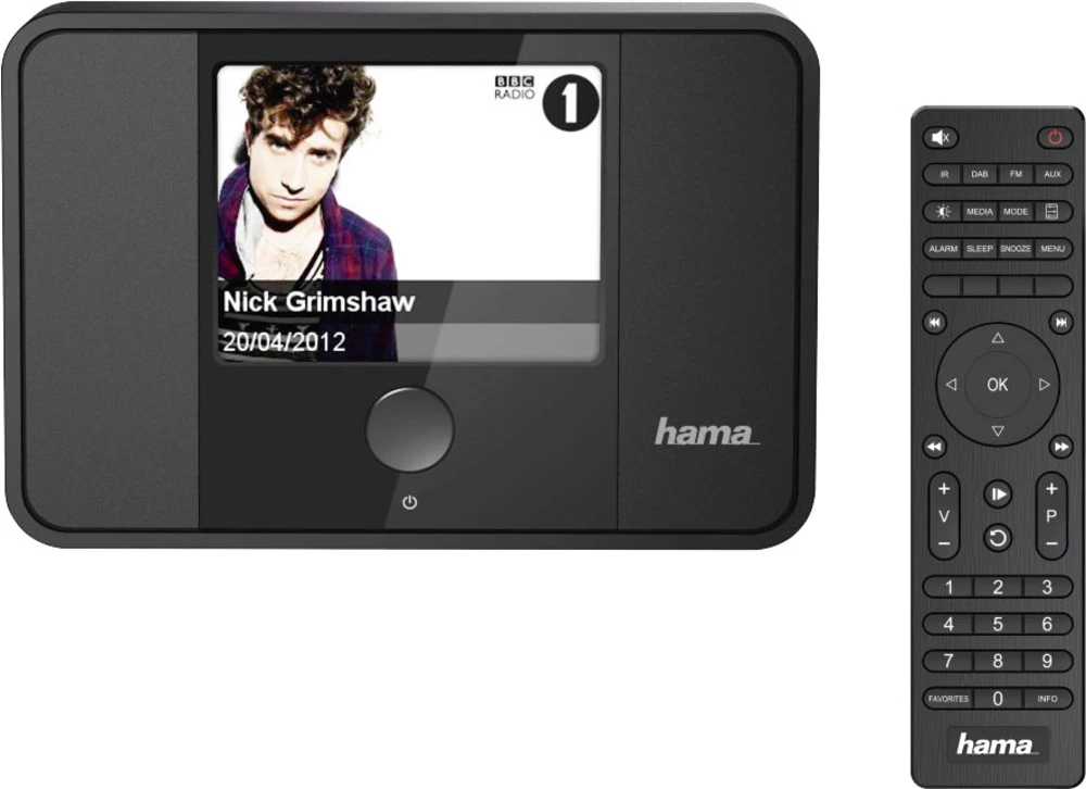 Internetski radio DIT1000MBT Hama AUX, Bluetooth®, DAB+, internetski radio, UKV, WLAN, za više prostorija, crna slika