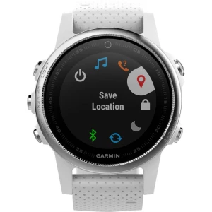 GPS sat za mjerenje pulsa s ugrađenim senzorom fenix 5S Garmin Bluetooth srebrna, bijela slika