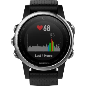 GPS sat za mjerenje pulsa s ugrađenim senzorom fenix 5S Garmin Bluetooth srebrna, crna slika
