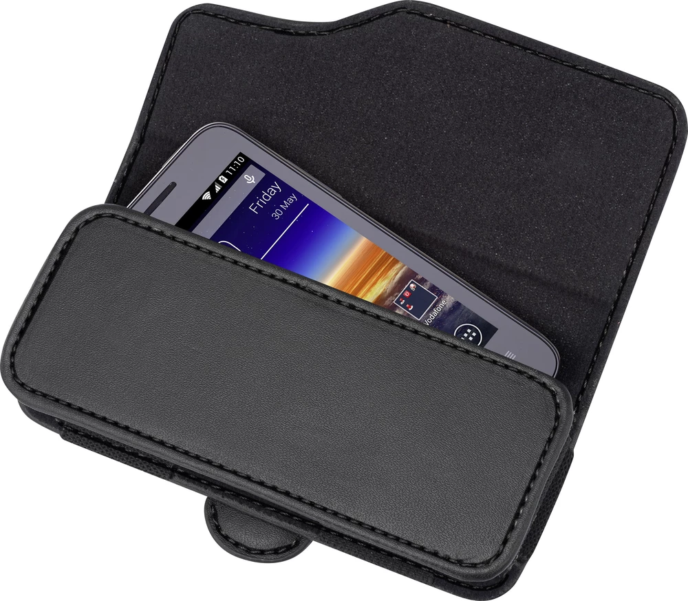 Renkforce rf-HT-200 torbica za pojas, pogodna do 11,4 cm (4,5") unutarnje dimenzije (Š  x V x D): 115 x 48 x 16 mm crna slika