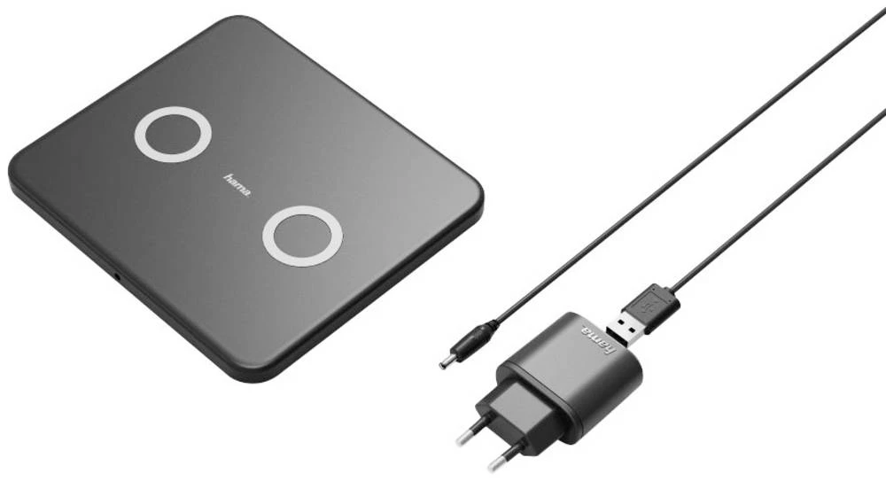 Indukcijski punjač Qi Twin 173666 Hama izlazi po standardu indukcijskog punjenja slika