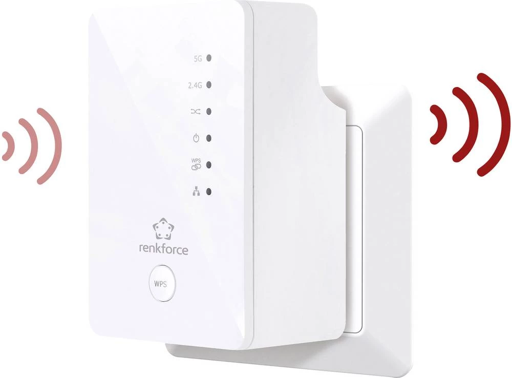 Renkforce RF-WR-1200RF WLAN repetitor 1.2 Gbit/s 2.4 GHz, 5 GHz slika