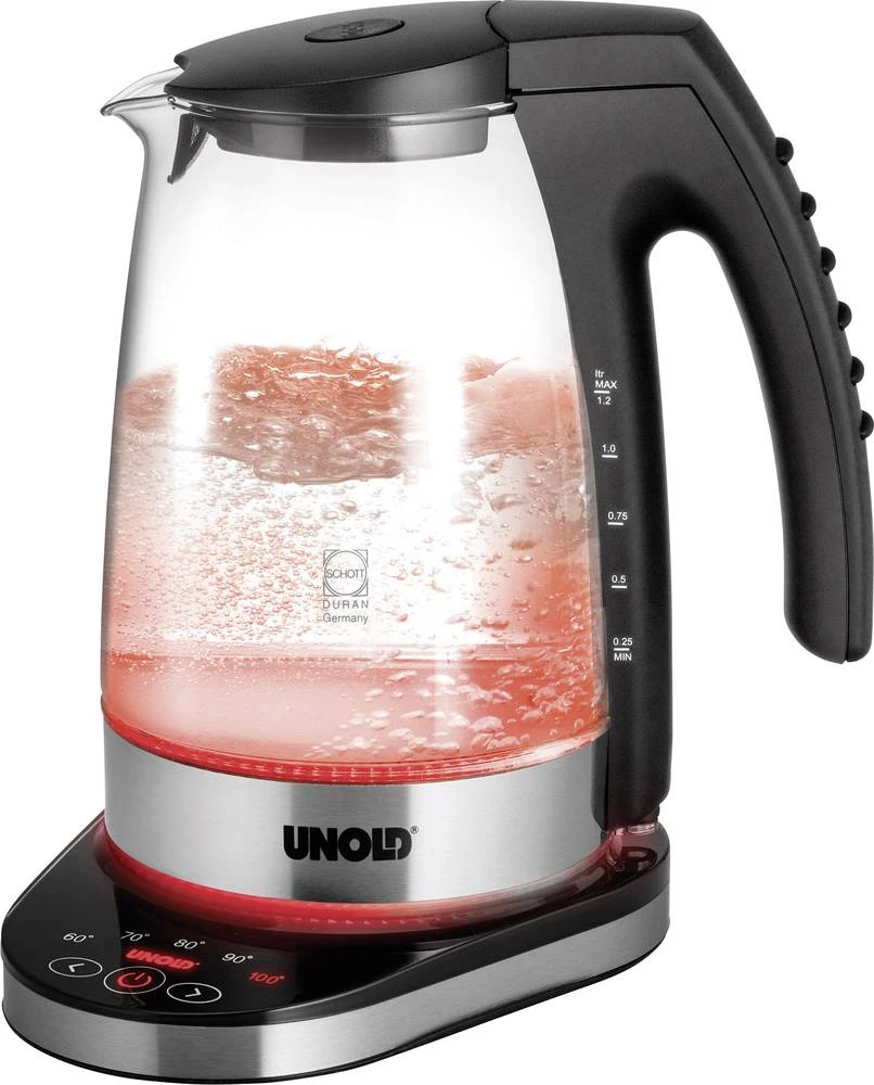 Bežično kuhalo za vodu Unold plemeniti čelik, crna slika