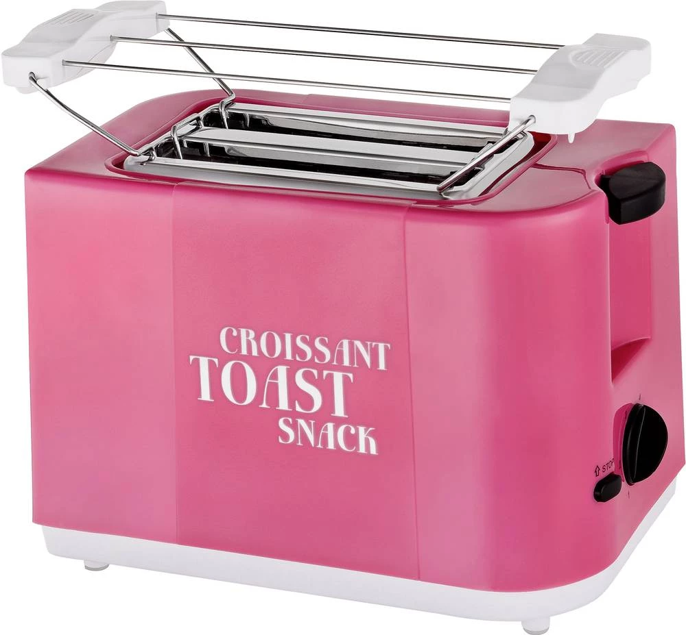 Toster TKG Team Kalorik TKG TO 46 P s kablom, s nastavkom za pecivo, s ručnim podešavanjem temperature ružičasta slika