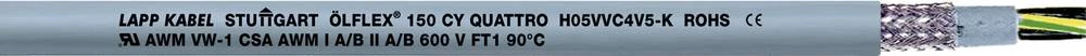 Krmilni kabel ÖLFLEX® 150 CY 2 x 1.5 mm sive boje LappKabel 0015802 300 m slika