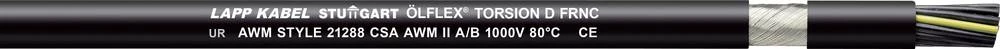 Krmilni kabel ÖLFLEX TORSION D FRNC 8 x 0.5 mm crne boje LappKabel 1150111 1000 m slika