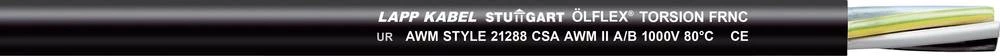 Krmilni kabel ÖLFLEX® TORSION FRNC 3 G 4 mm crne boje LappKabel 1150350 500 m slika