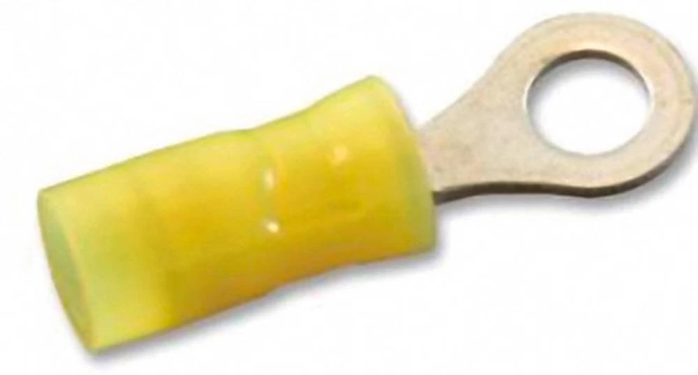 Okasta kabelska stopica, poprečni presjek (maks.):0.204 mm promjer rupe:4.17 mm djelomično izolirana, žute boje TE Connectivity slika