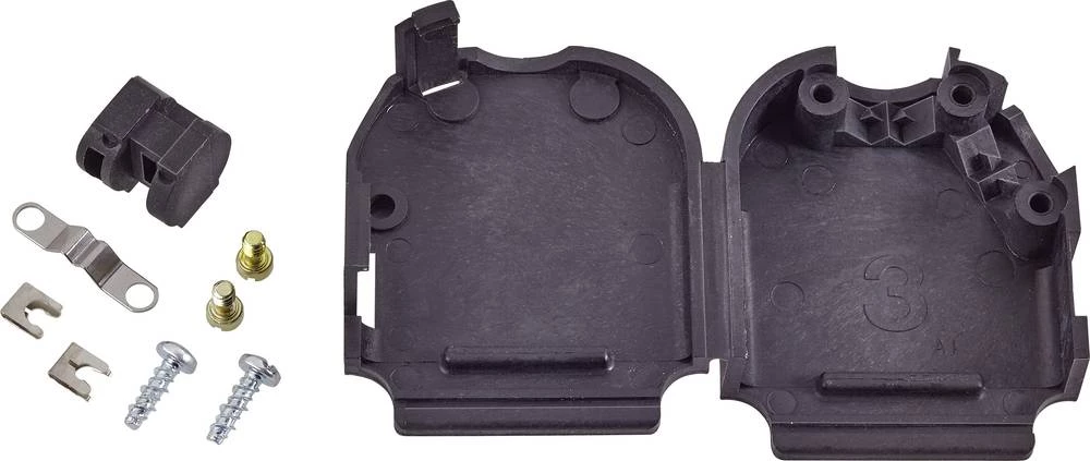 D-SUB kućište, broj polova: 9 polipropilen (PP) 120 °, 180 ° crne boje TE Connectivity AMPLIMITE HD-20 (HDP-20) 1 kom. slika