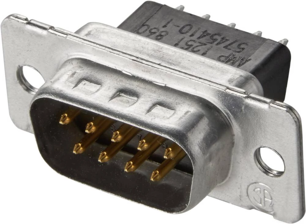 D-SUB letva s muškim kontaktima 180 ° broj polova: 9 lemna čaša TE Connectivity AMPLIMITE HD-20 1 kom. slika