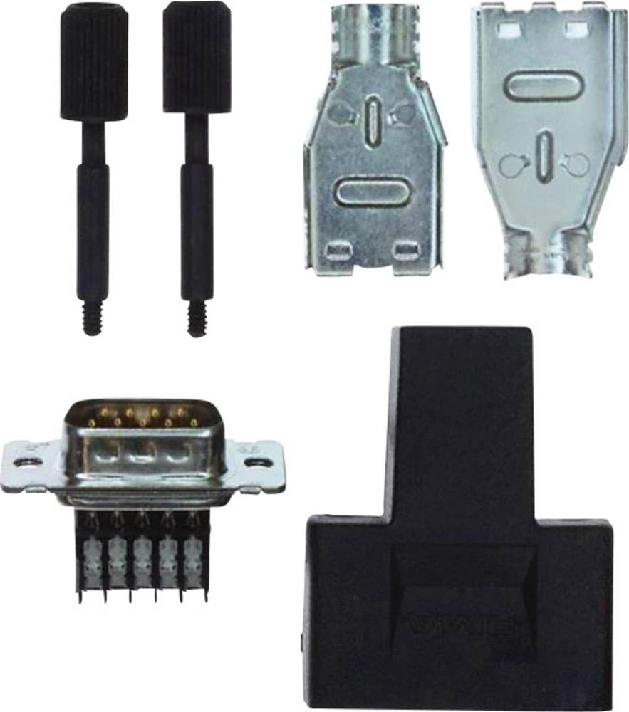 D-SUB letva s muškim kontaktima u setu, broj polova: 15 stezaljka za rezanje, krimp TE Connectivity AMPLIMITE HD-20 (HDE-20) 1 k slika