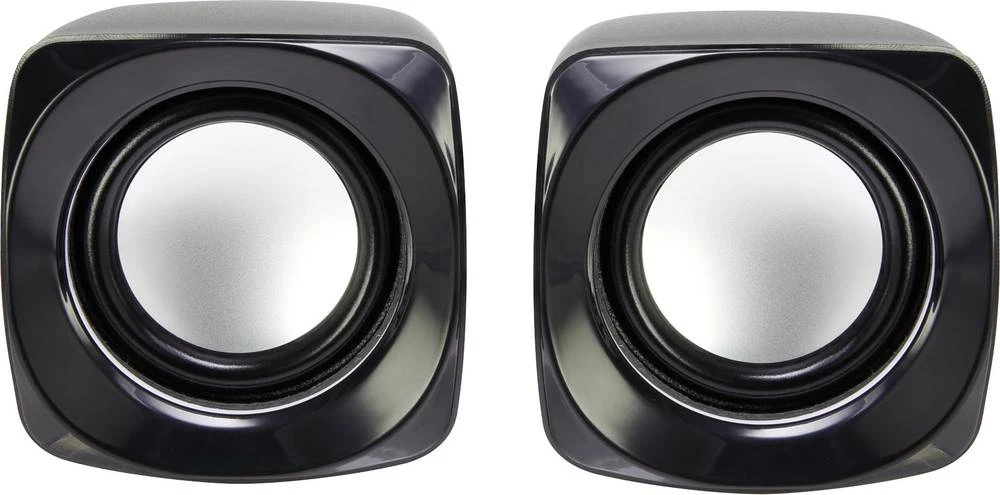 2.0 PC žičani zvučniki Basetech S181 6 W, crni slika