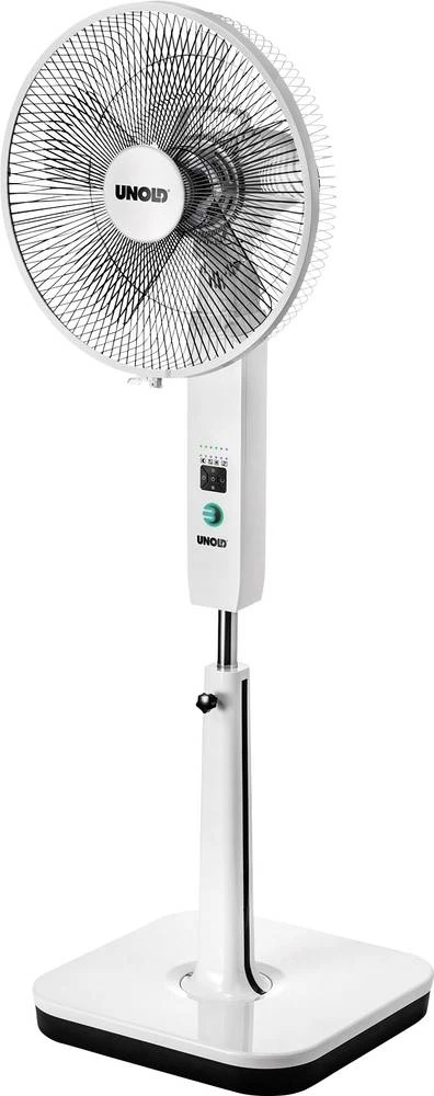 Stajaći ventilator Unold akumulatorski 30 W (D x Š x V) 41 x 41 x 140 cm bijela slika