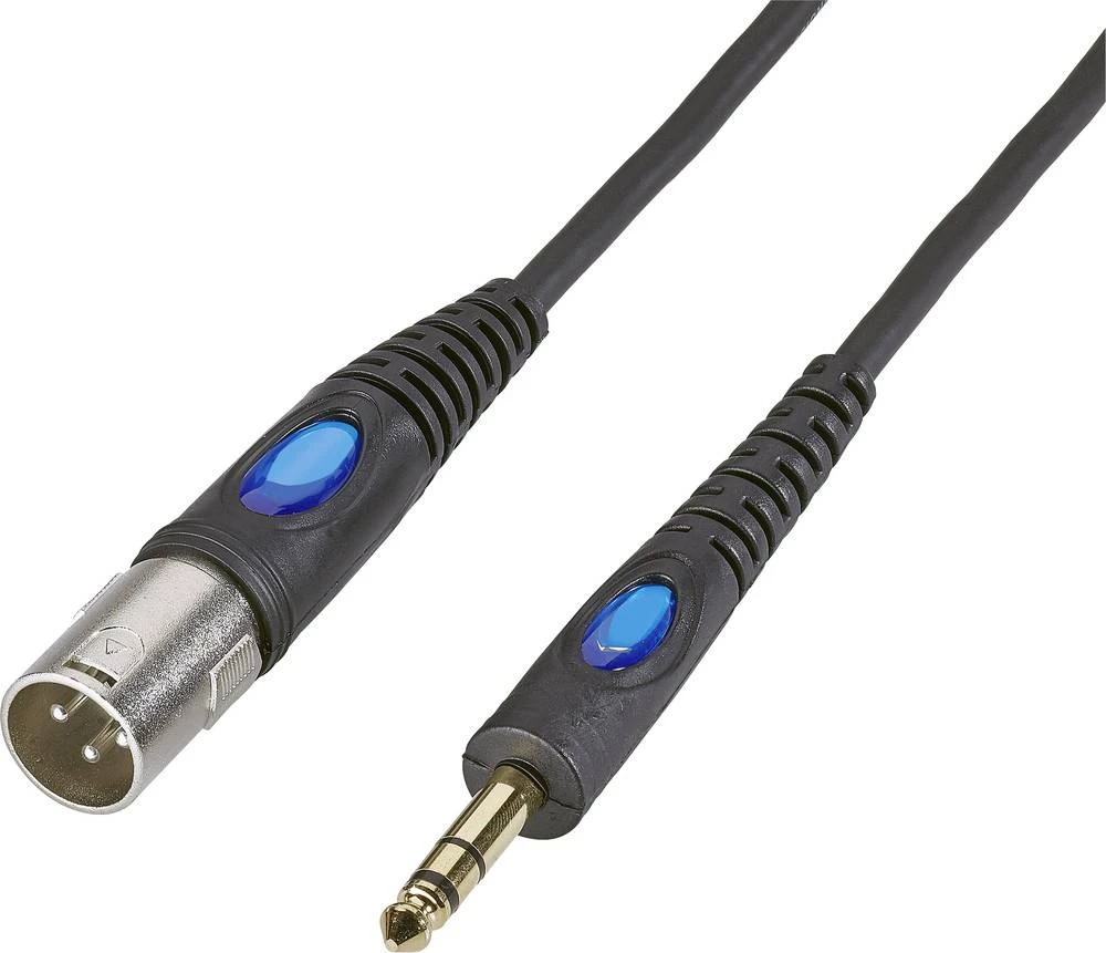 Audio adapterski kabel [1x XLR-utikač - 1x Klinken utikač 6.35 mm] 3 m crni Basetech slika
