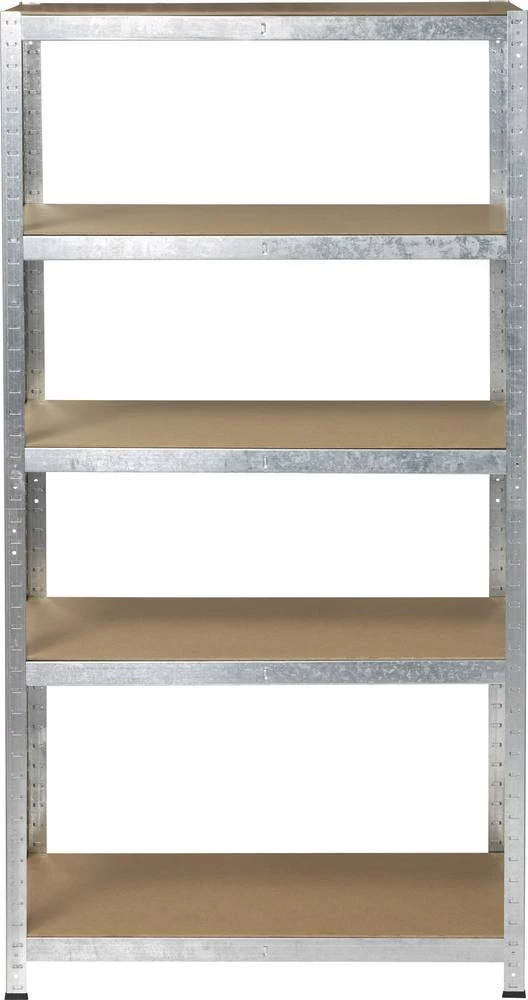 Regal 175 kg (D x Š x V) 900 x 1800 x 400 mm metal, MDF drveni pod Basetech slika