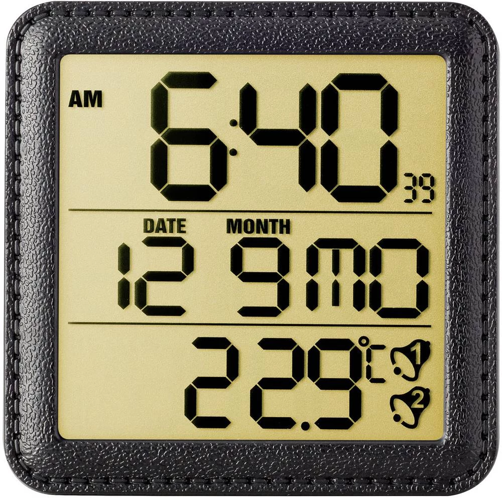 Radijski kontrolirana budilica Eurochron EFW135 crni Broj alarma:2 slika