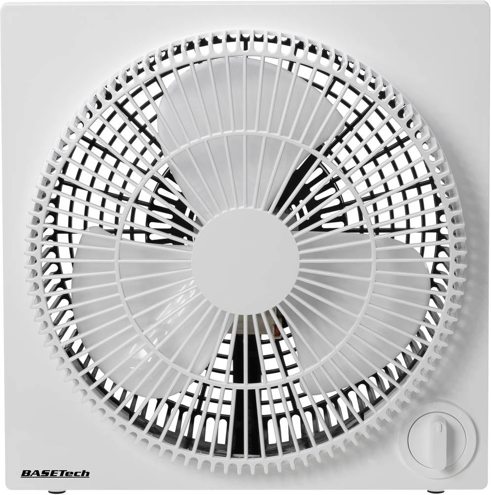Stolni ventilator Basetech VE-5925PR 34 W bijeli, crni slika