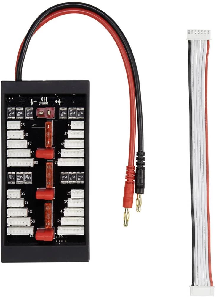 LiPo adapterski izjednačivać, izvedba punjača: banana priključak izvedba akumulatora: T-utični sustav, XH pogodno za broj ćelija slika